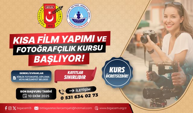 BİGACEM’den Kısa Film Yapımı ve Dijital Fotoğrafçılık Kursları