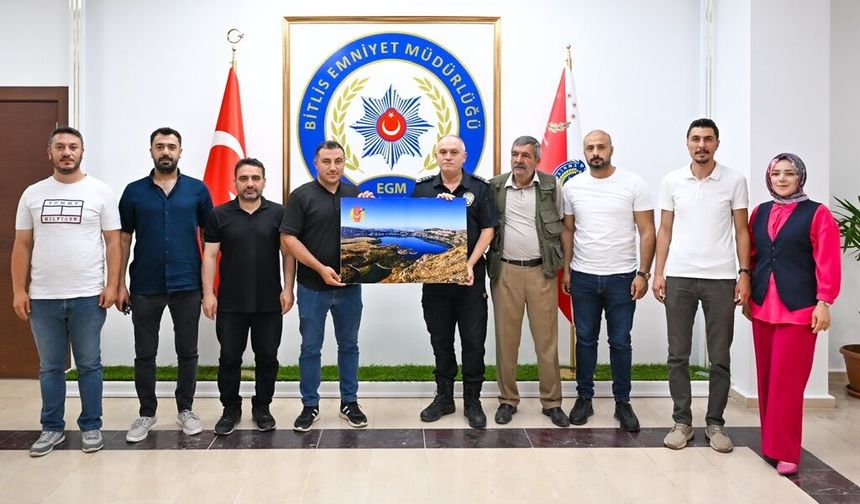 Bitlis Gazeteciler Cemiyeti'nden Emniyet Müdürü Şensoy'a Ziyaret